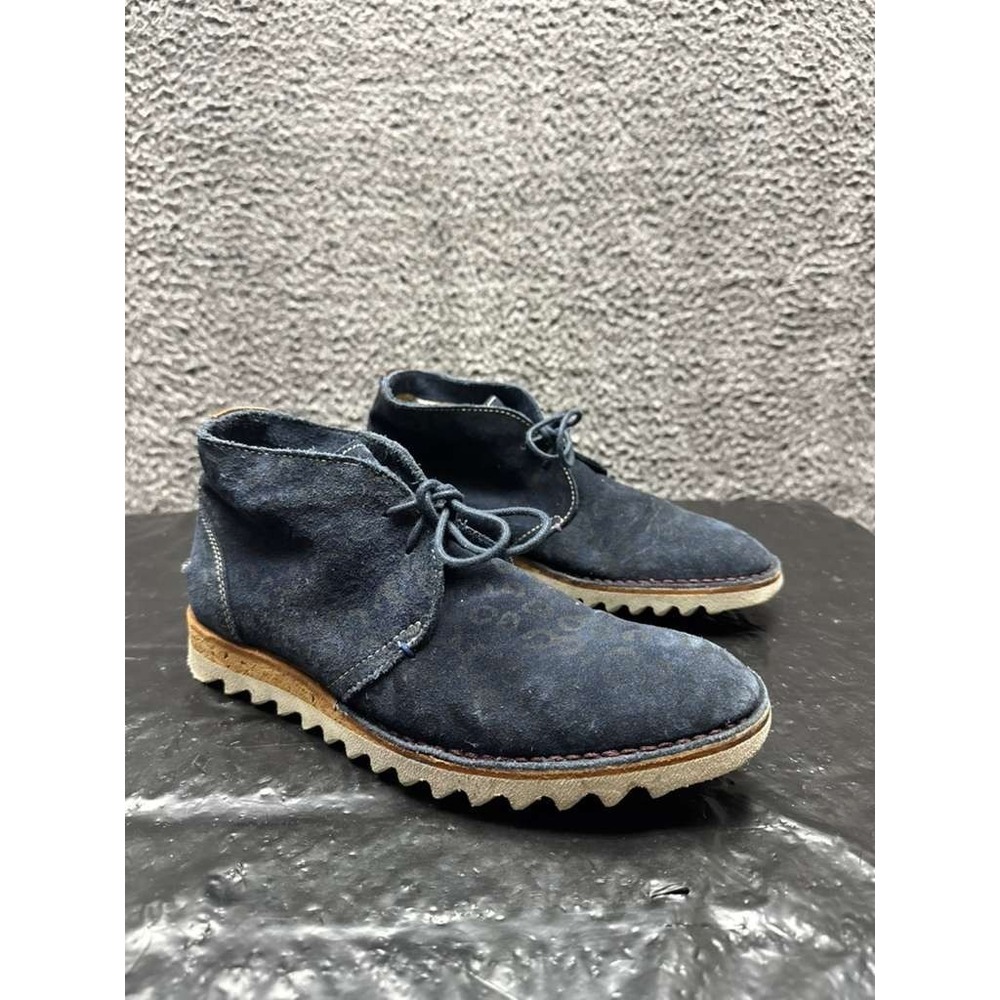 Paul Smith Jeans Suede Leather‎ Lace-Up Chukka Boot Navy Blue Mens Size 41 EU